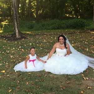 Wedding gown and accessories